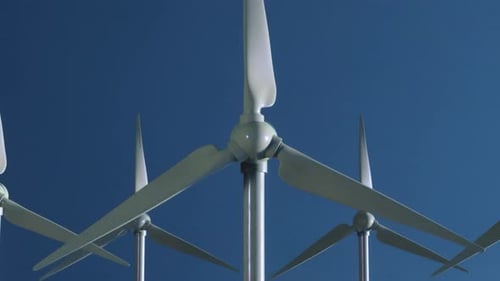 Windturbinen mit blauem Himmel
