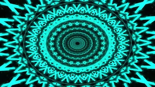 Hypnotic Kaleidoscope Dynamic Rainbow color VJ Loop Background v2