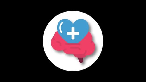 Animated 3D Icon: Brain, Heart, and Health Cross