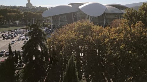 Public Service Hall And House Of Justice Building In Tbilisi (Rising View)