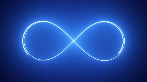 Abstract 3D Infinite Loop Symbol Neon Loop Infinite Endless Symbol