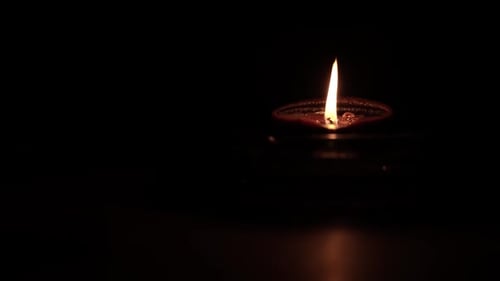 Candle Flame Glows in the Dark