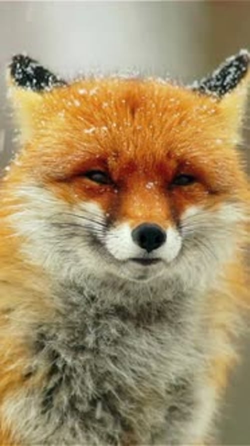 Vertikale Ansicht von Fox, Wildtiere im tiefen Wald