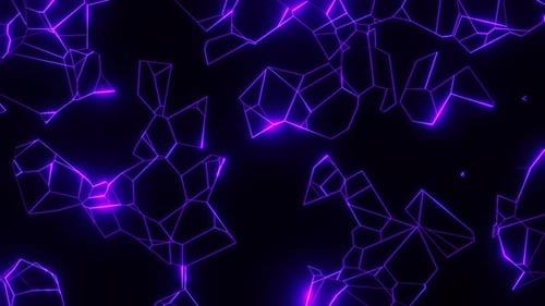 Purple Abstract Glowing Patterns Background Vj Loop Animation In 4K