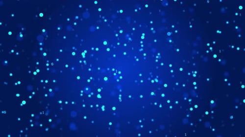 Zusammenfassung Blau Futuristischer digitaler Datenfluss Technologie Unternehmens-