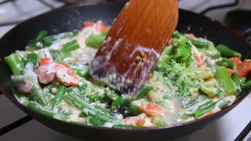Colorful Steaming Vegetables