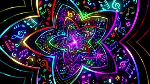 Flower Music Background Tunnel