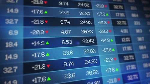Stock Market Exchange Graph Tickerboard