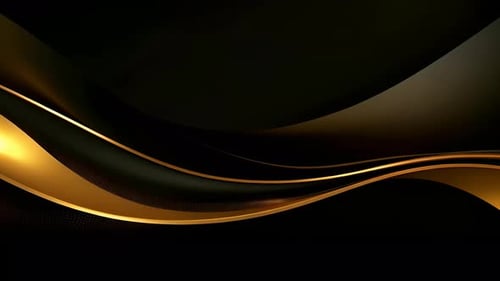 Luxury Golden Waves Abstract Fluid Motion Background
