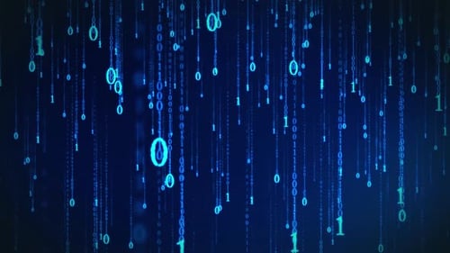 Digital Rain And Digital String Crypto Binary Falling