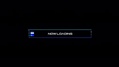Loading Bar animation with glitch distortion effect