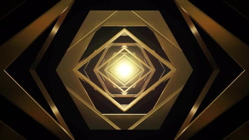 Tunnel géométrique doré