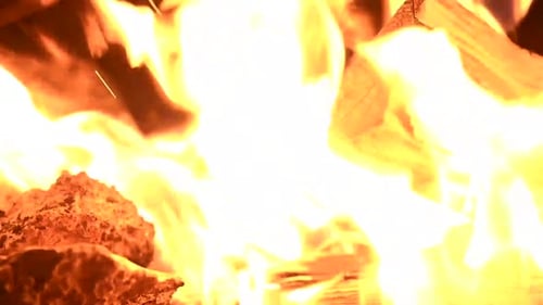 Wood burning in the middle of the night