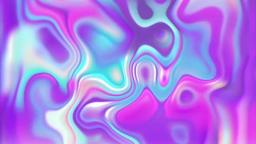 Vibrant Iridescent Liquid Abstract Swirl Motion Background