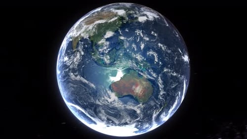 Realistic Earth From Space Zoom In Clouds Eswatini