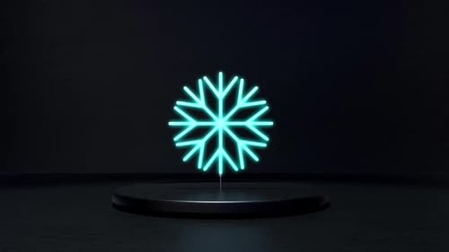 Neon Snowflake Scene Loop