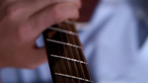 Vertical Music Inspiration Man Hands Guitar Neck
