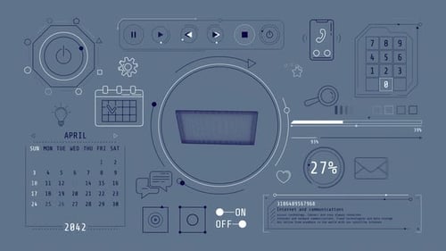 Animation of Infographics About Network Technologies on Alpha Channel