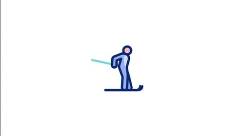 Ski Animated Icon