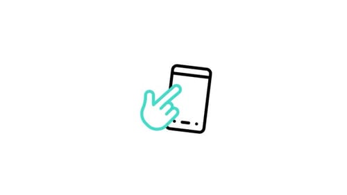Animiertes Touchscreen-Symbol