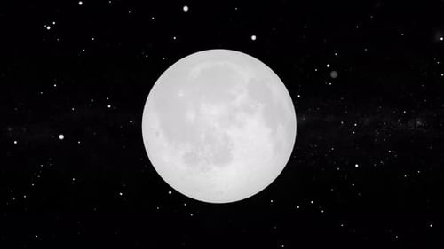 Realistic Moon Rotation in Star Field