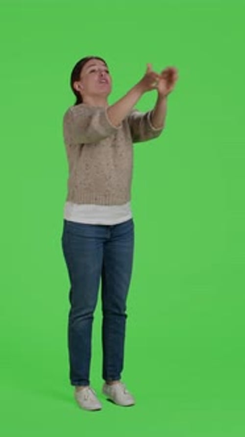 Vertical Video Side View of Young Adult Doing Standing Ovation and Saying Congratulations