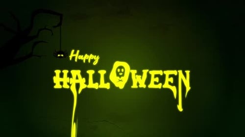 Halloween Green blood animation