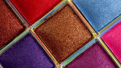 Colorful Eyeshadow Palette Close Up