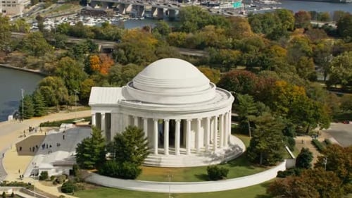 Cinematic And Beautiful View Of Washington DC Cityscape, USA