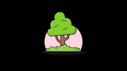 Green Tree Animation Video - Transparent
