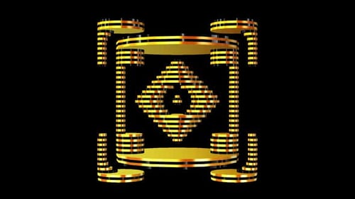 Black and Gold Figure, Alpha Channel, 3D Render, Unique Design, Looped Rotation, Exclusive