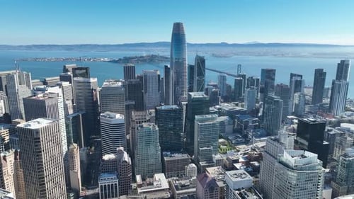 Downtown District at San Francisco in California United States.