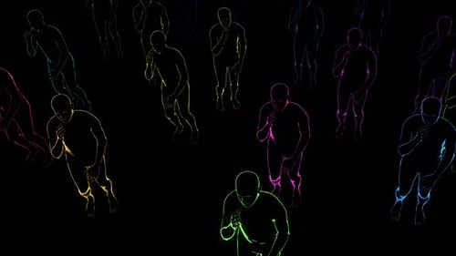Synchronisierte VJ Loop-Figuren von Neon Dance