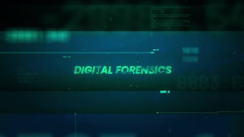 Glitch Digital Forensics Text Reveal Opener