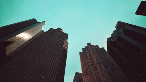 El horizonte de una ciudad con imponentes rascacielos