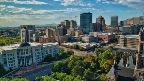 AWESOME HYPERLAPSE FROM SALT LAKE CITY DOWNTOWN BUILDINGS AND TRAFFIC