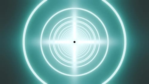 Ring Lights Tunnel Fly Through