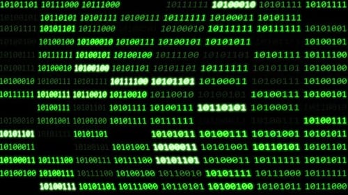 Blocks of abstract program code are written and moved in the virtual space