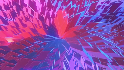 Abstract Geometric Shapes Transforming Background