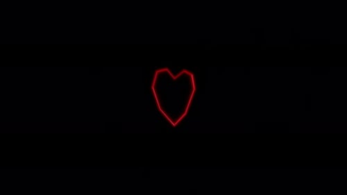 Upbeat Rotating Stylized Popping 3D Polygon Heart Loop with Alpha Channel