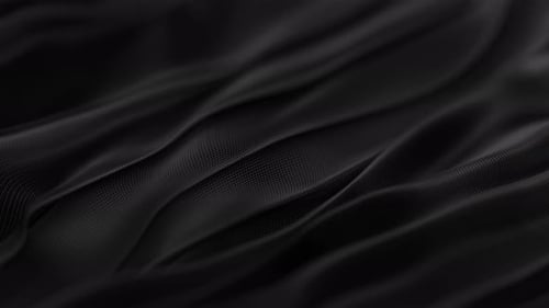 Abstract Black Wavy Fabric Motion Background Loop