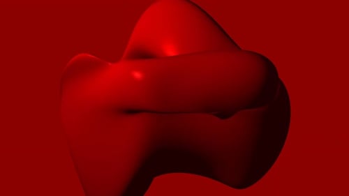 Abstract Red Fluid Morphing Shape Seamless Animation Background