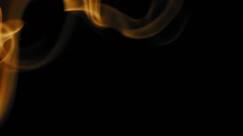 Abstract smoke trails on black background