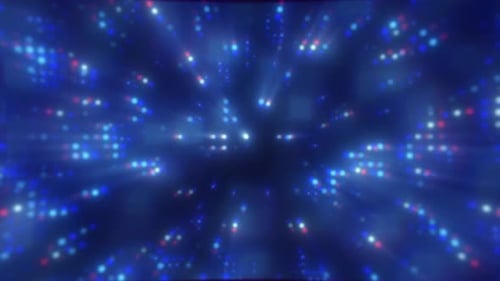 Abstract blue futuristic hi-tech energy particles dots and squares background