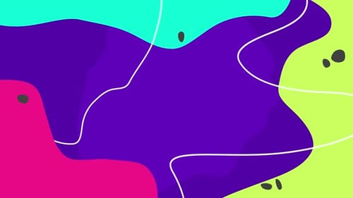 Geometric Neon Blue Animated Background