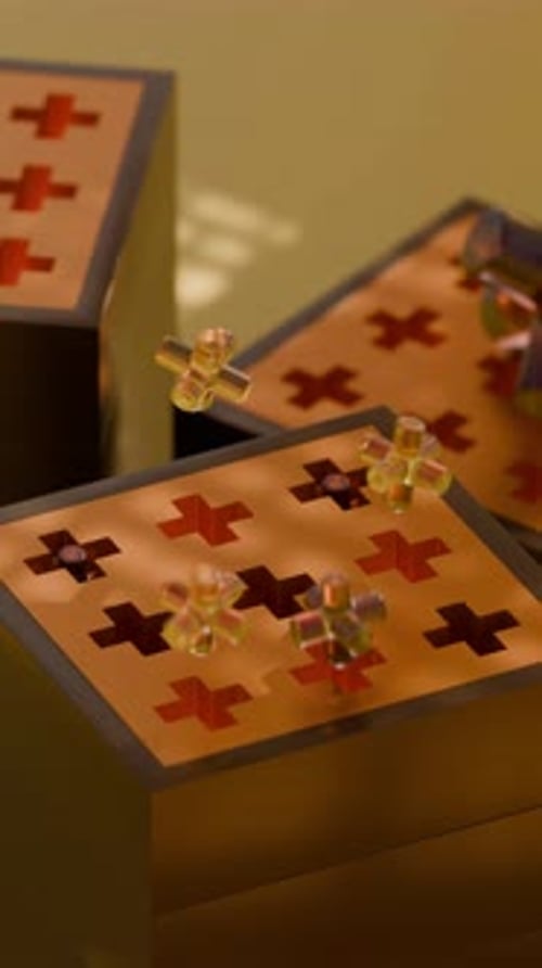 Animação em loop 3D Jumping Cross