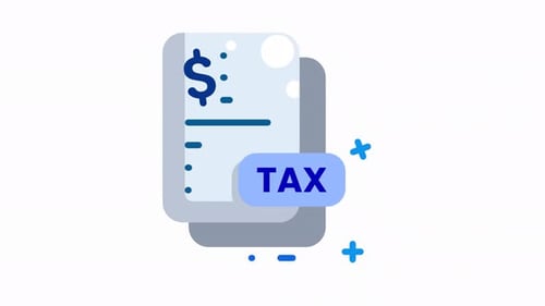 Animation d'icônes Tax Flat avec boucle fluide et canal Alpha