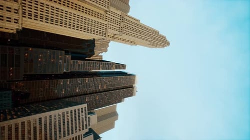 Vídeo vertical de la arquitectura urbana moderna
