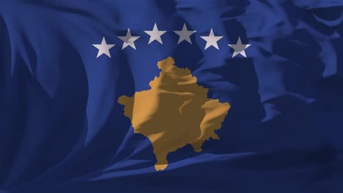 Rundtour mit Flagge des Kosovo