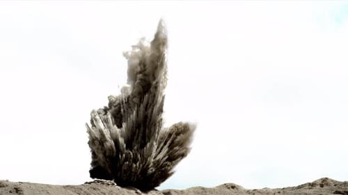 E7S, explosion de poussière enregistrée au super ralenti à 10 mètres de hauteur.